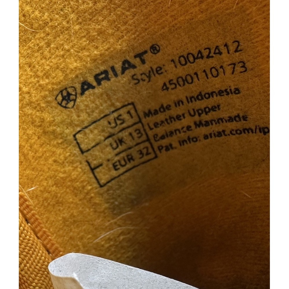 Ariat Kids Workhog XT Coil Square Toe Western Boots Size 1 Brown 10042412 Unisex - Picture 14 of 14